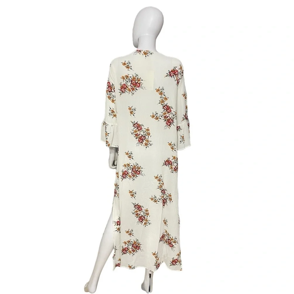 Blushing Heart Floral Ivory Duster - Picture 6 of 9